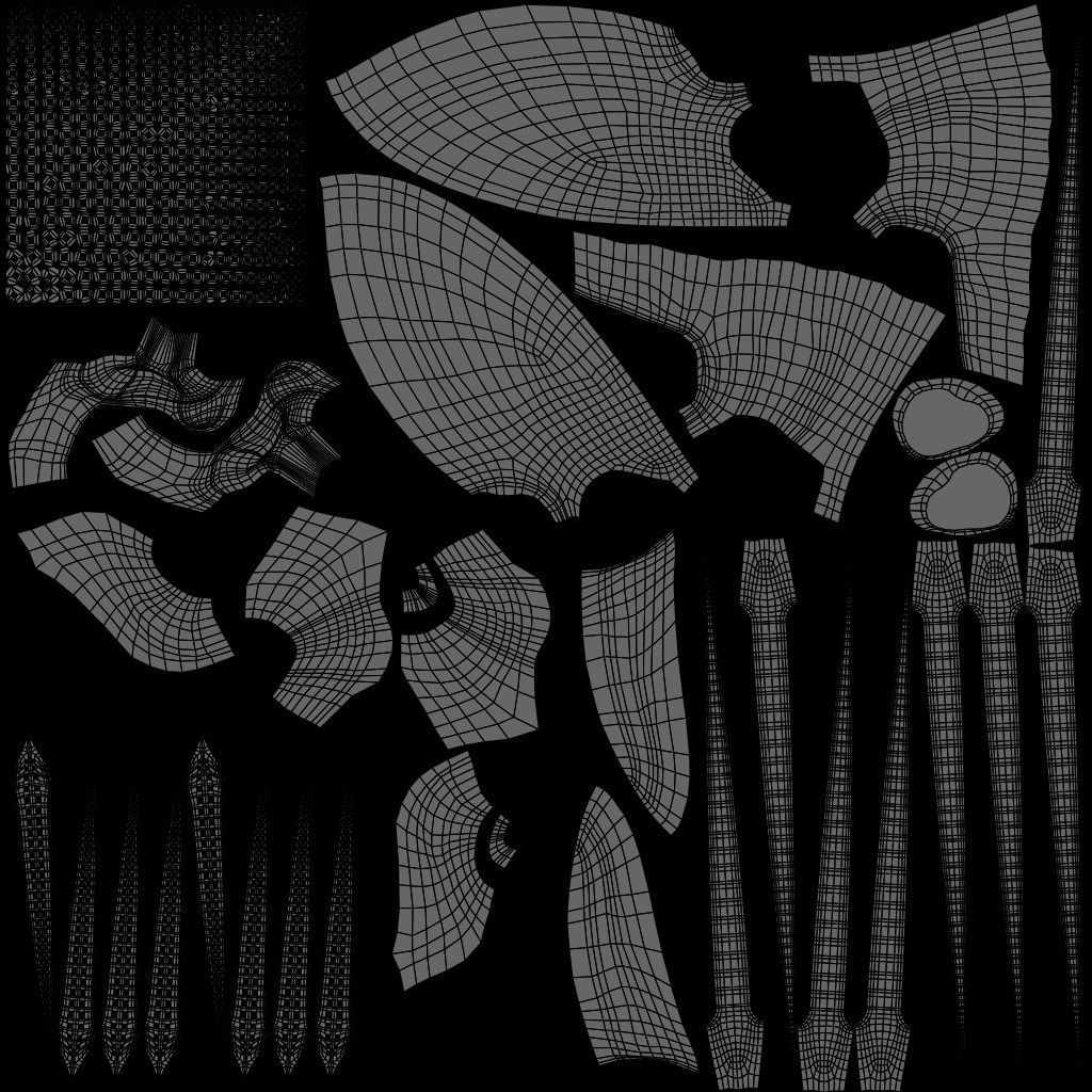 Octopus Base Mesh Low-poly 3D model_12