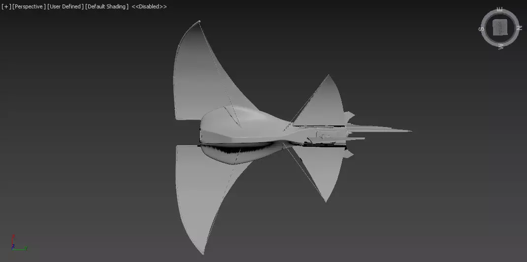 aircraft spacecraft with two wings Free 3D model