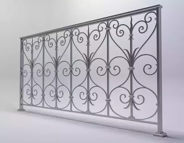 handrail with a beautiful pattern 3d model