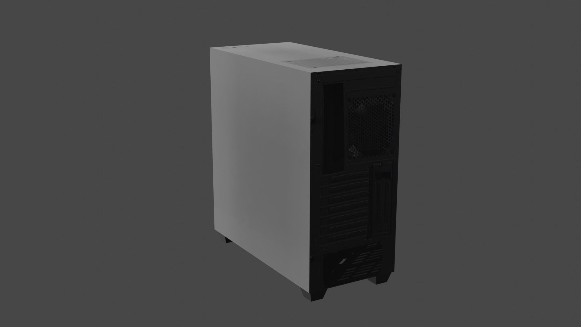 Ultra Low Poly NZXT H500i Pc Case Game Ready  Free low-poly 3D model_7