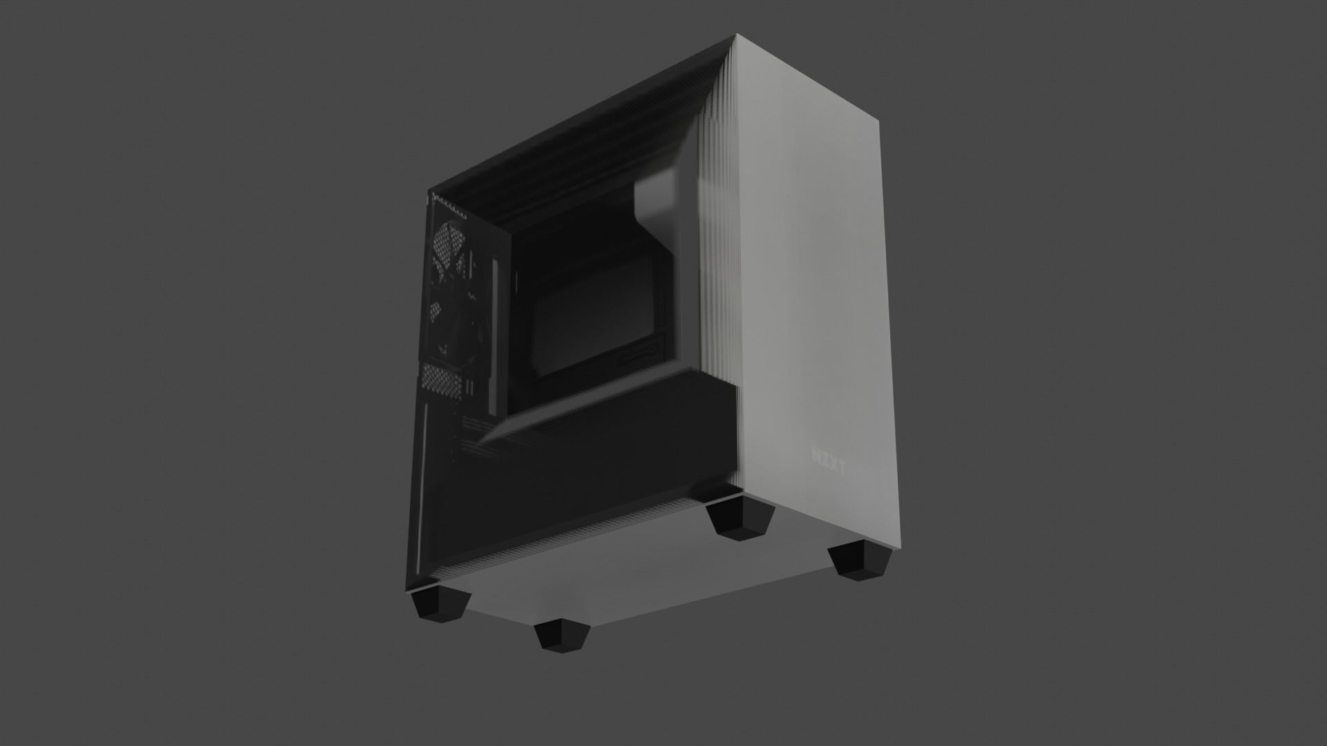 Ultra Low Poly NZXT H500i Pc Case Game Ready  Free low-poly 3D model_4