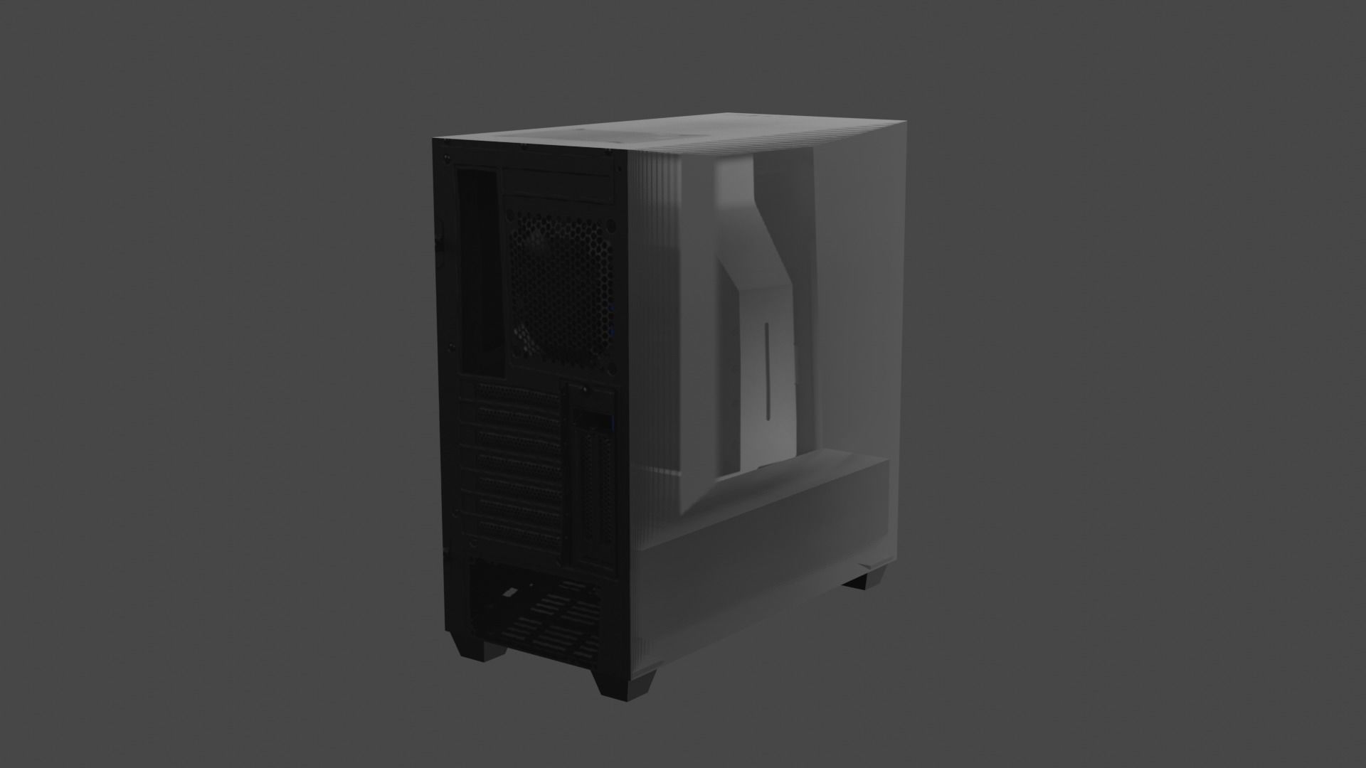 Ultra Low Poly NZXT H500i Pc Case Game Ready  Free low-poly 3D model_8