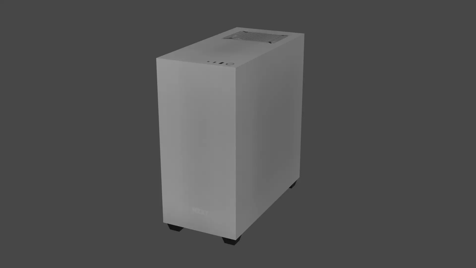 Ultra Low Poly NZXT H500i Pc Case Game Ready  Free low-poly 3D model_0