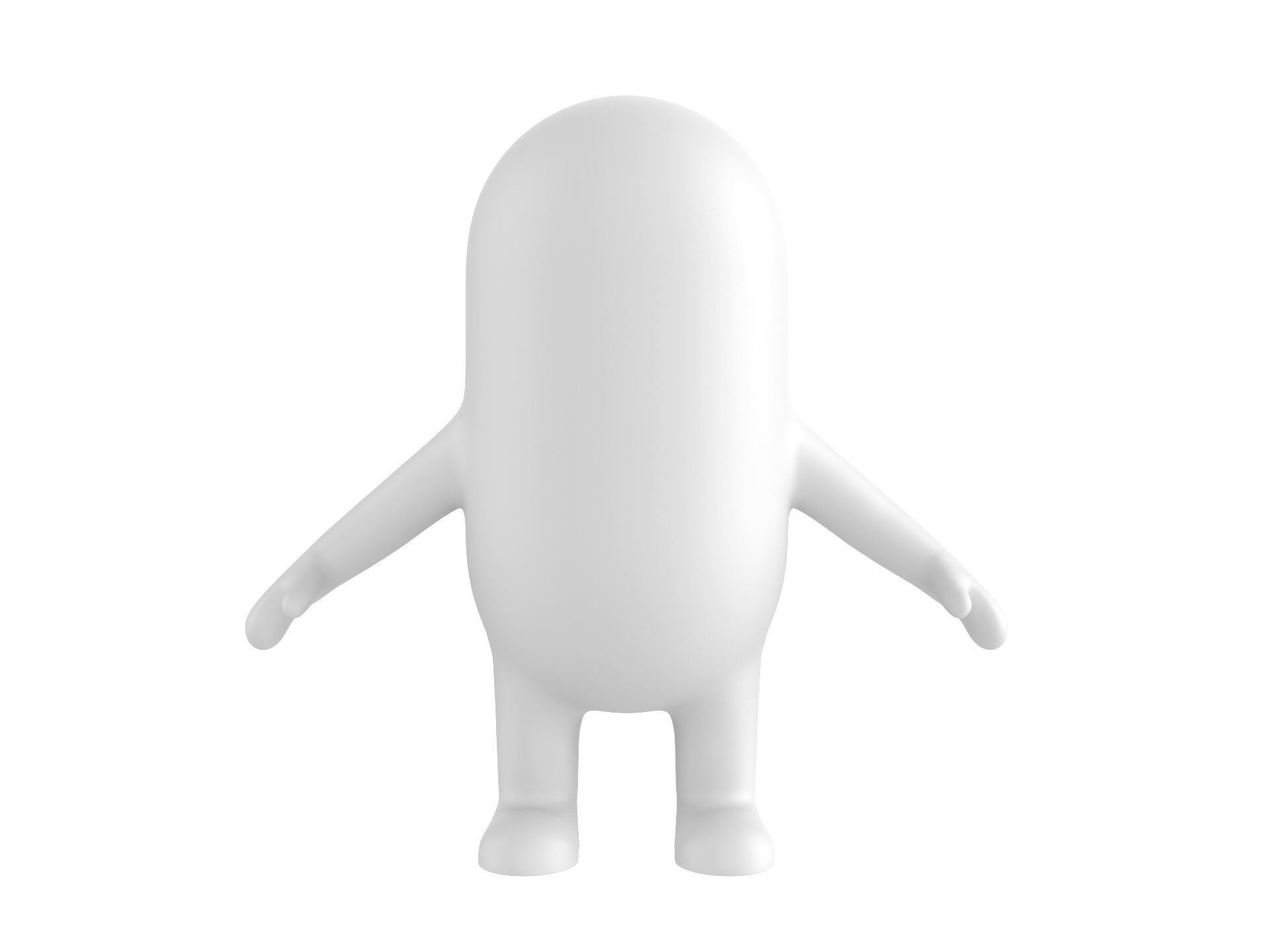 Rigged Capsule Man  3D model_4