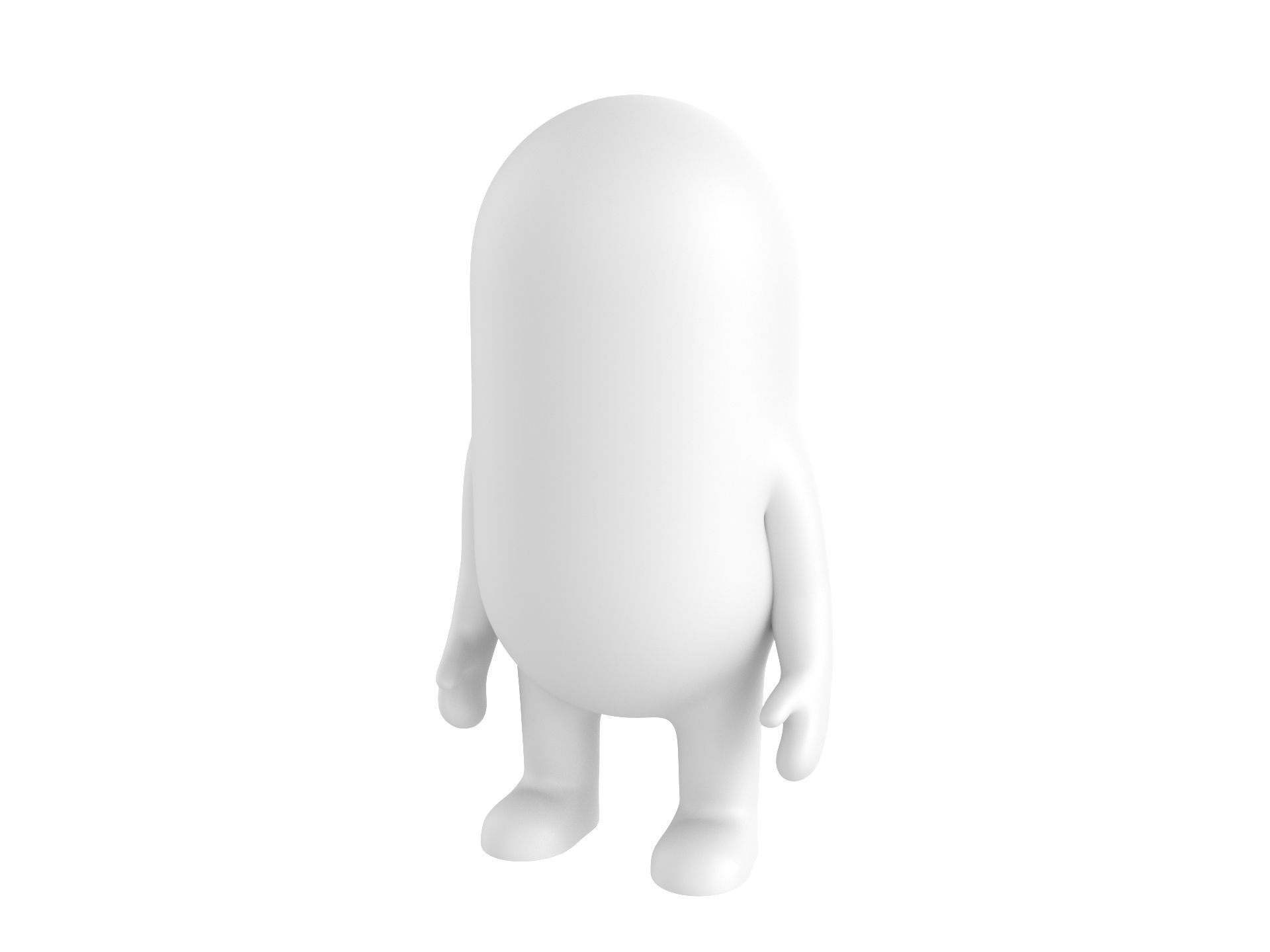 Rigged Capsule Man  3D model_1