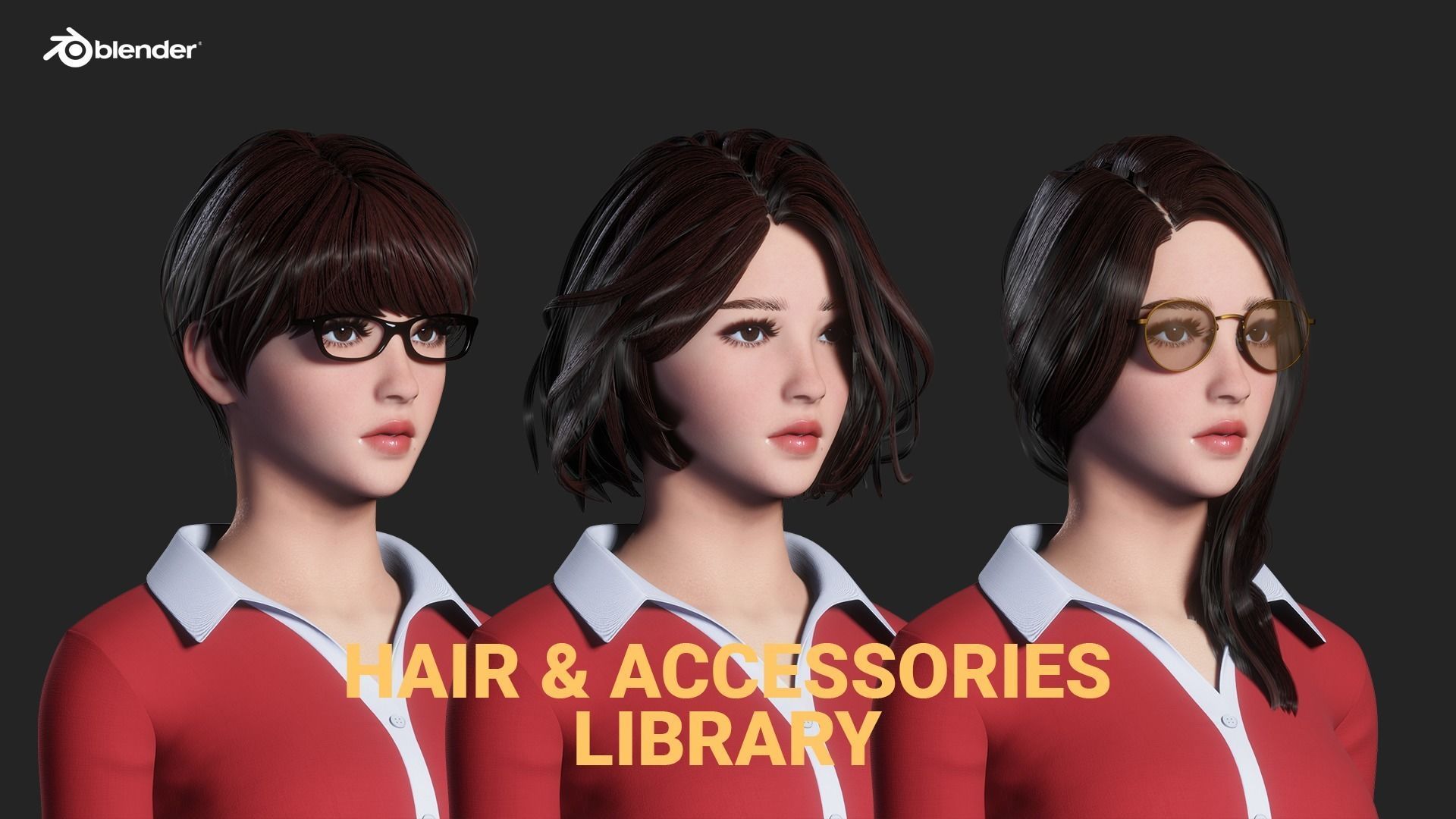 Ava v2 - Female Rigged Character 3D model_7