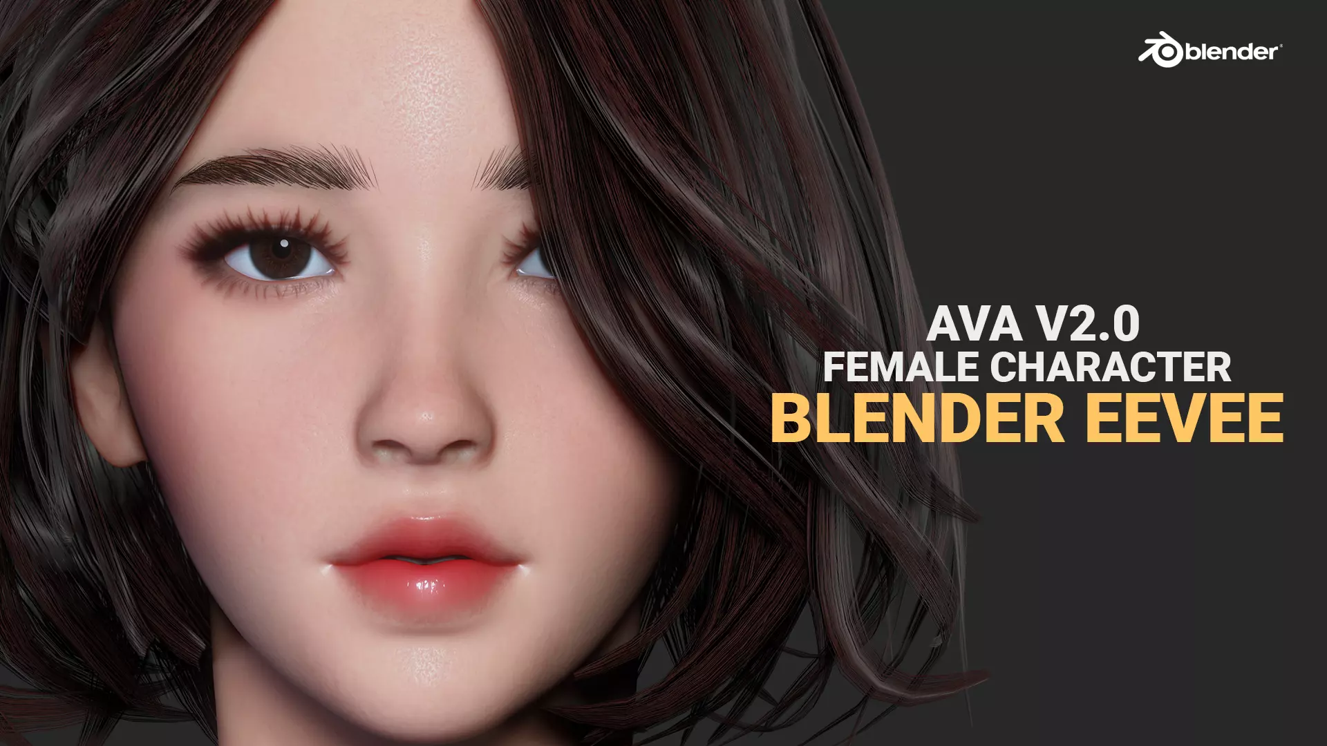 Ava v2 - Female Rigged Character 3D model_0