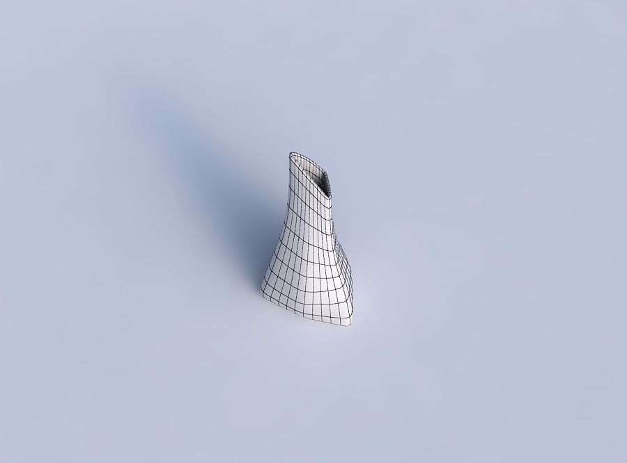 Vase grounded tipping triangle smooth 3D print model_6