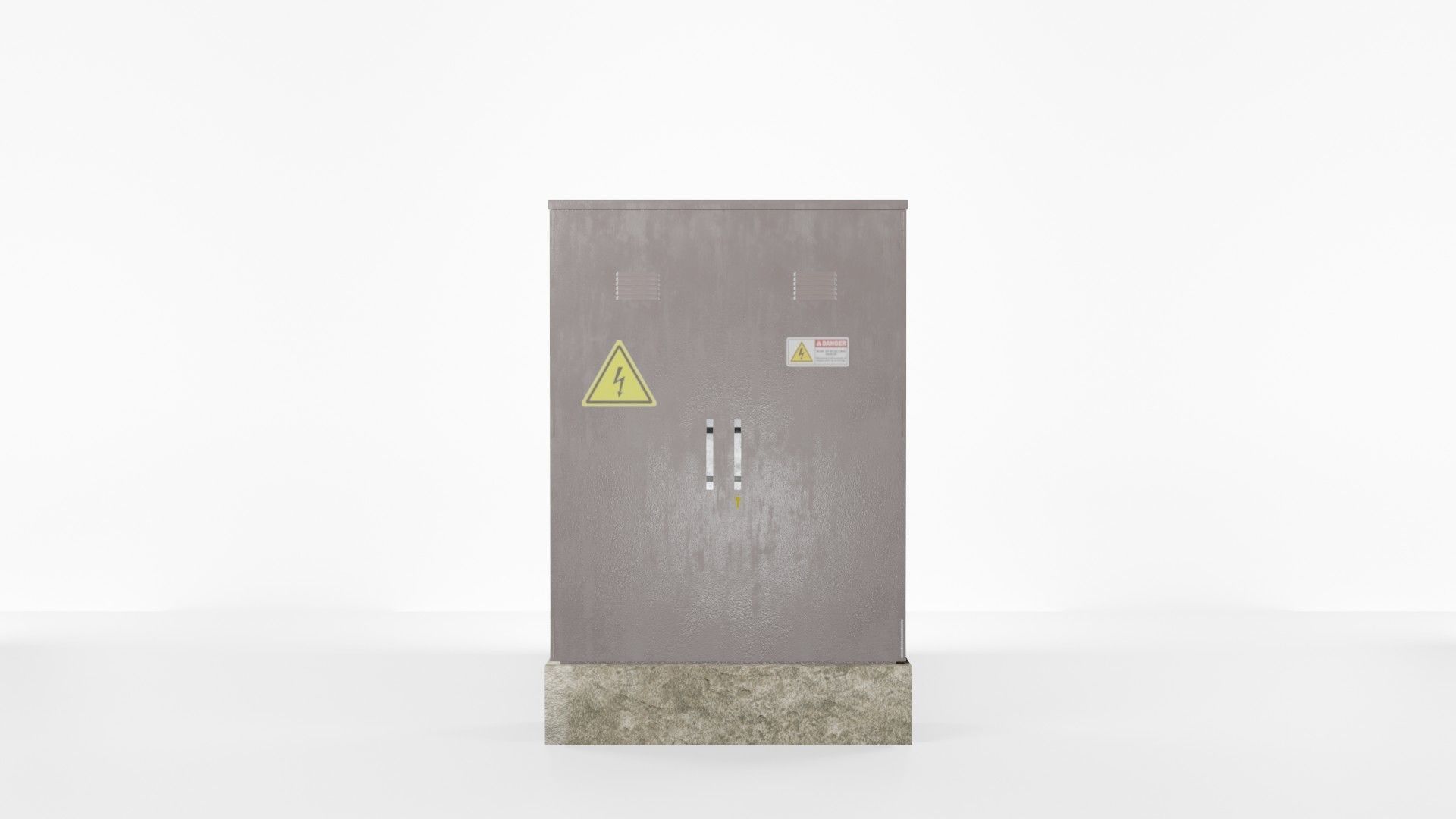 Simple Electricity Box Low-poly 3D model_3