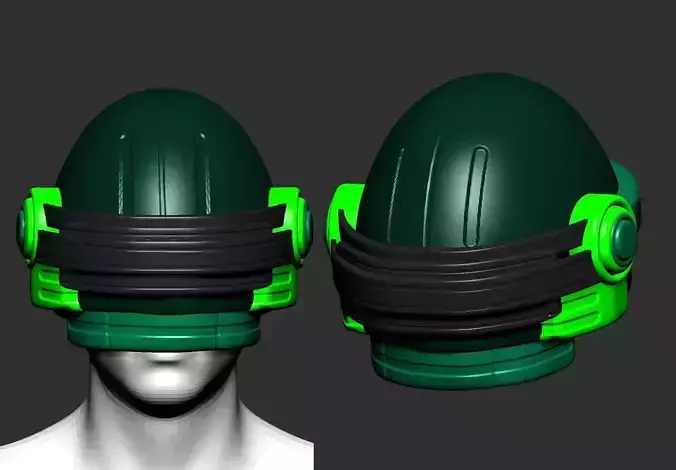 helmet high poly sculpt 3d printable ver 7 3D model