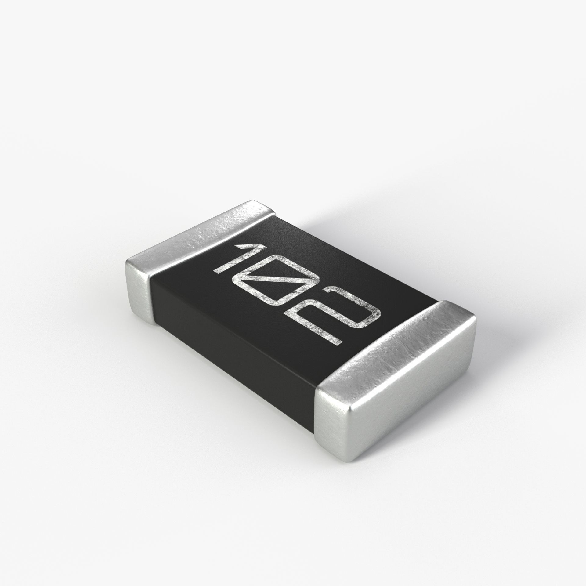 SMD Resistor type 2 PBR model with 2K textures 3D model_5