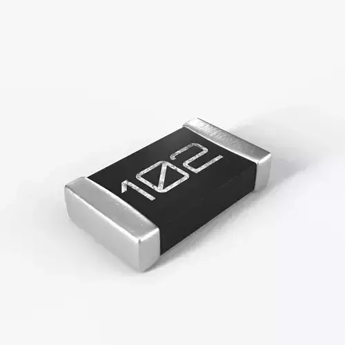 SMD Resistor type 2 PBR model with 2K textures 3D model SMD Resistor type 2 PBR model with 2K textures 3D model