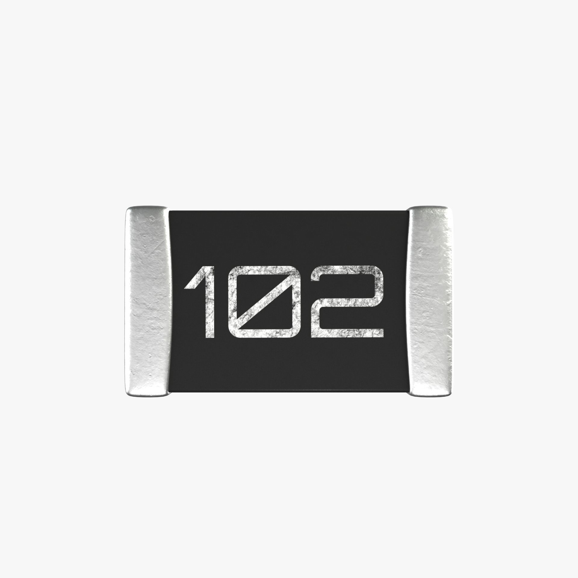 SMD Resistor type 2 PBR model with 2K textures 3D model_2