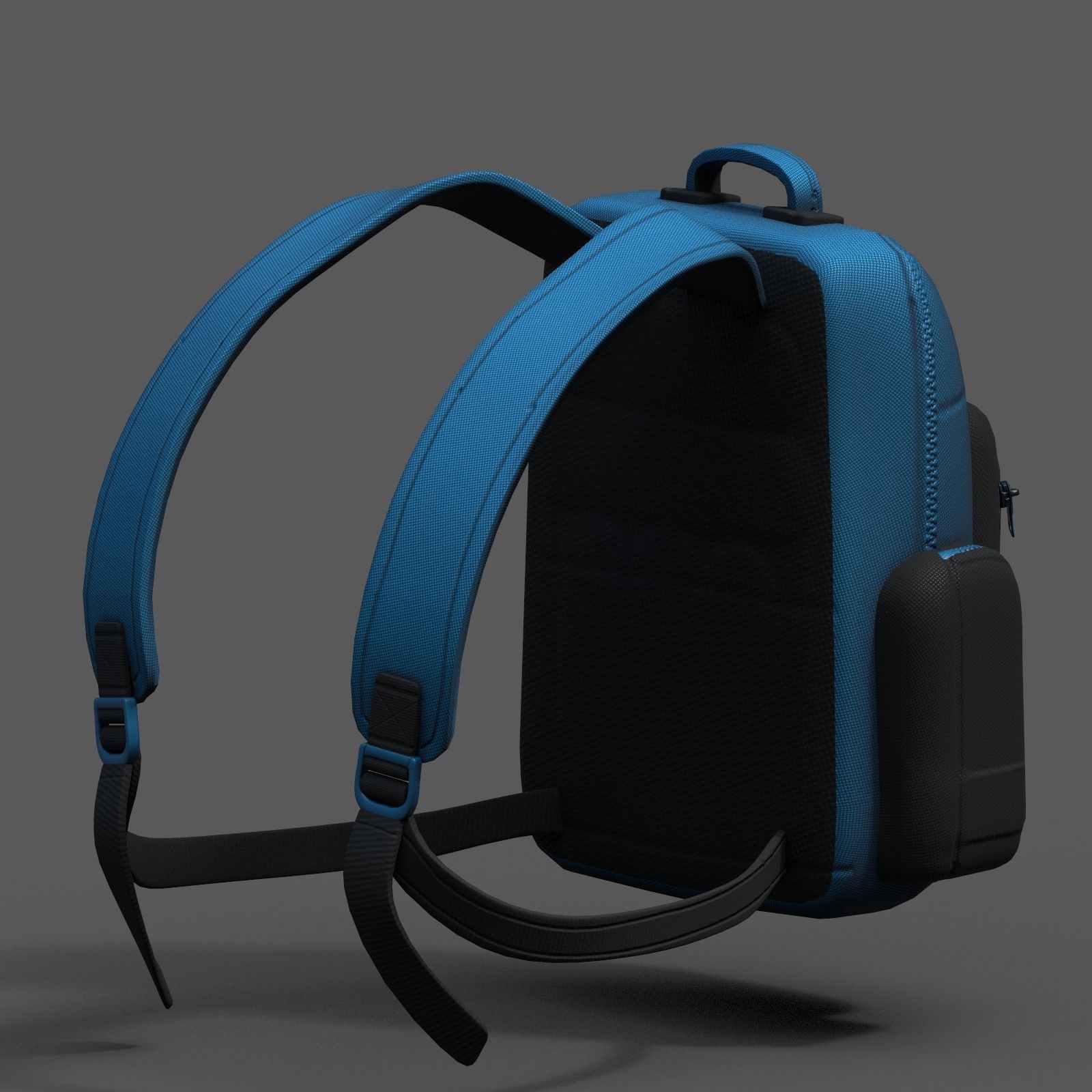 Backpack bag baggage Color 3d low poly Low-poly 3D model_5