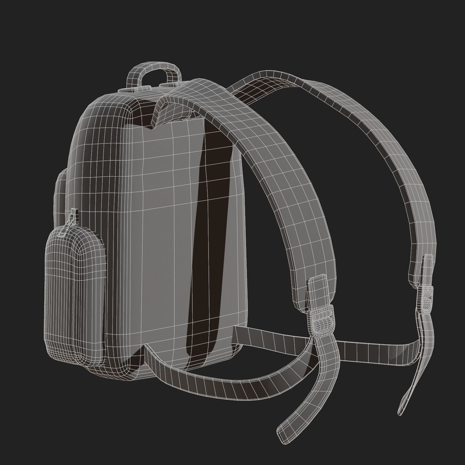 Backpack bag baggage Color 3d low poly Low-poly 3D model_9