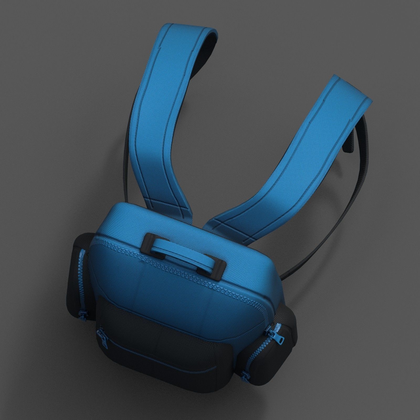 Backpack bag baggage Color 3d low poly Low-poly 3D model_8