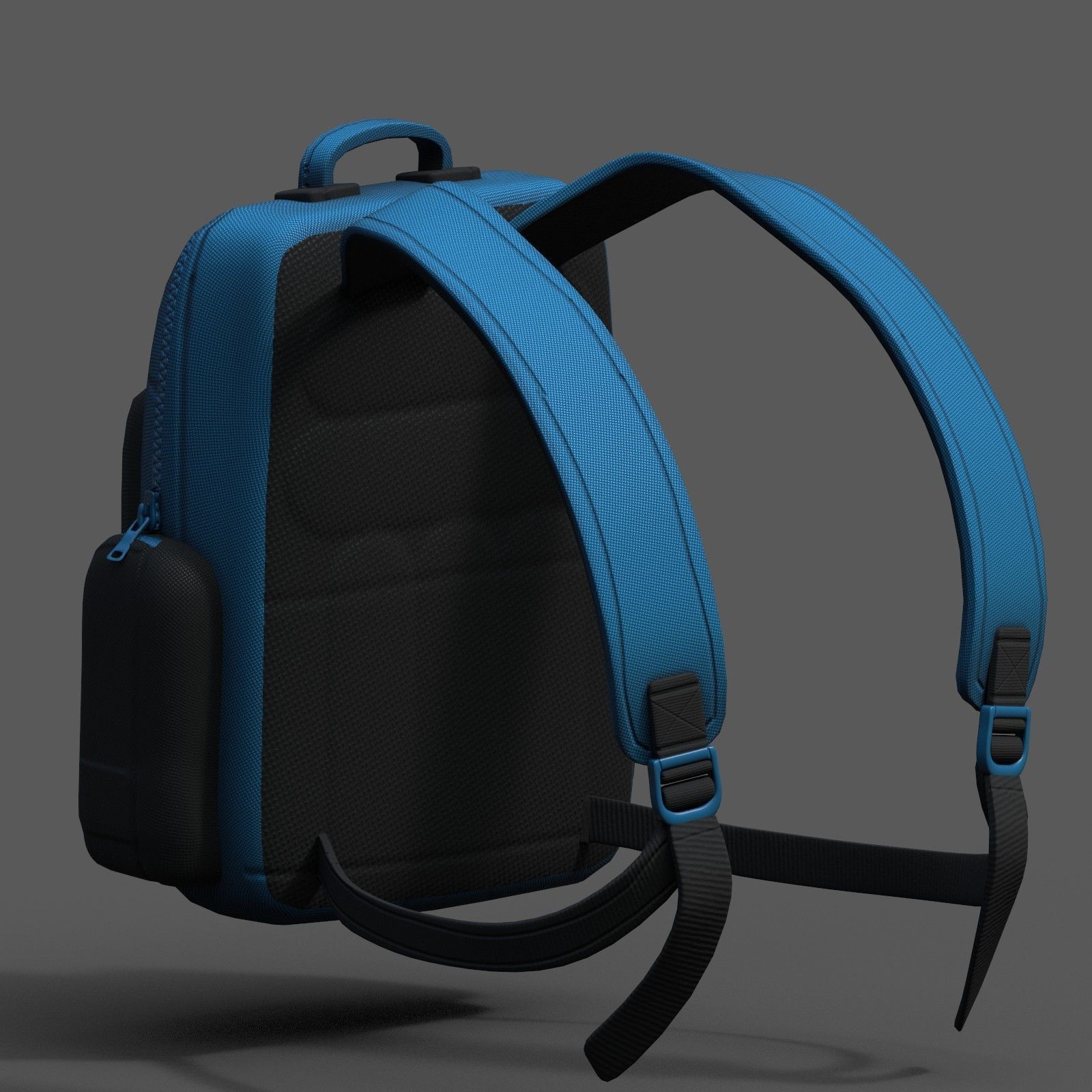 Backpack bag baggage Color 3d low poly Low-poly 3D model_7