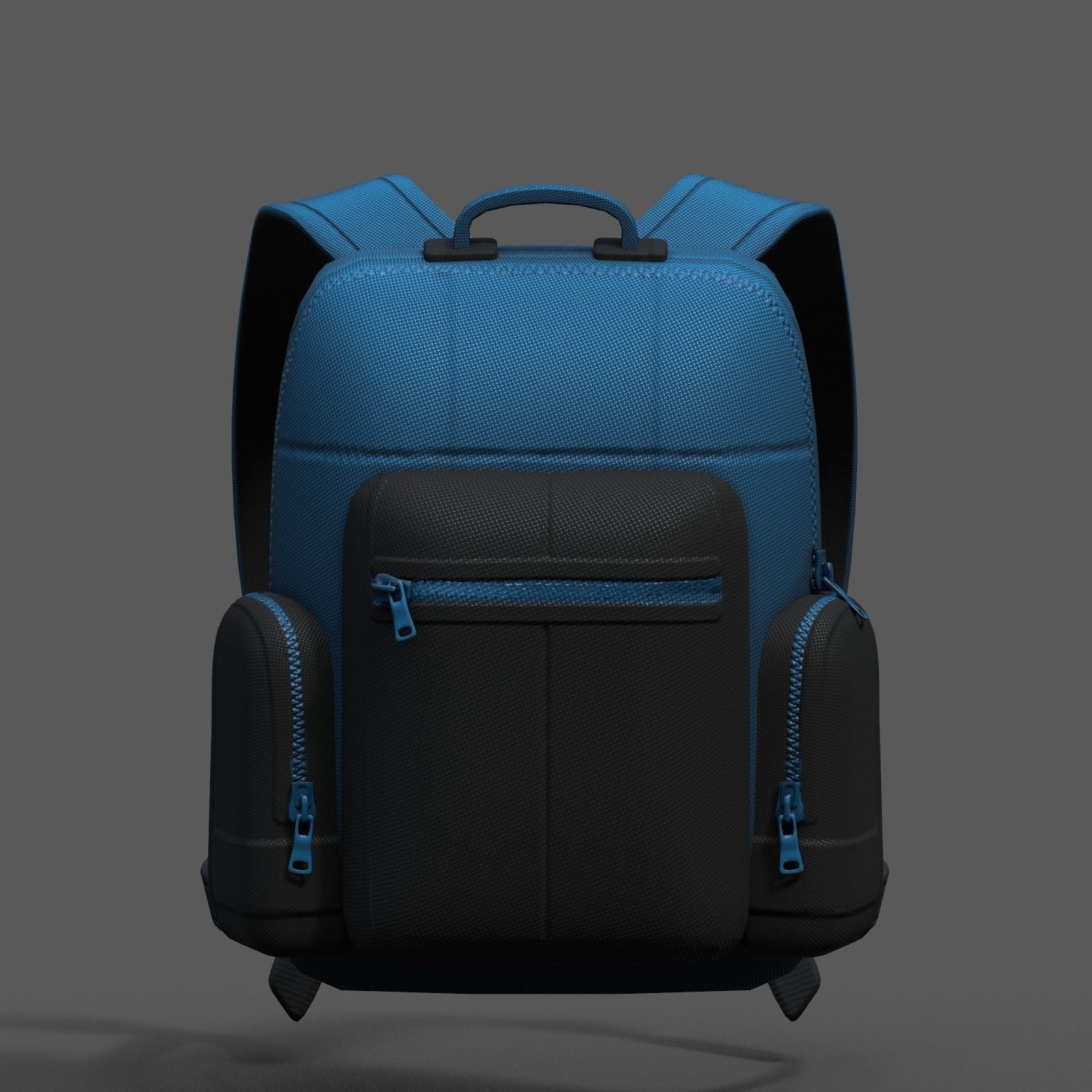 Backpack bag baggage Color 3d low poly Low-poly 3D model_3