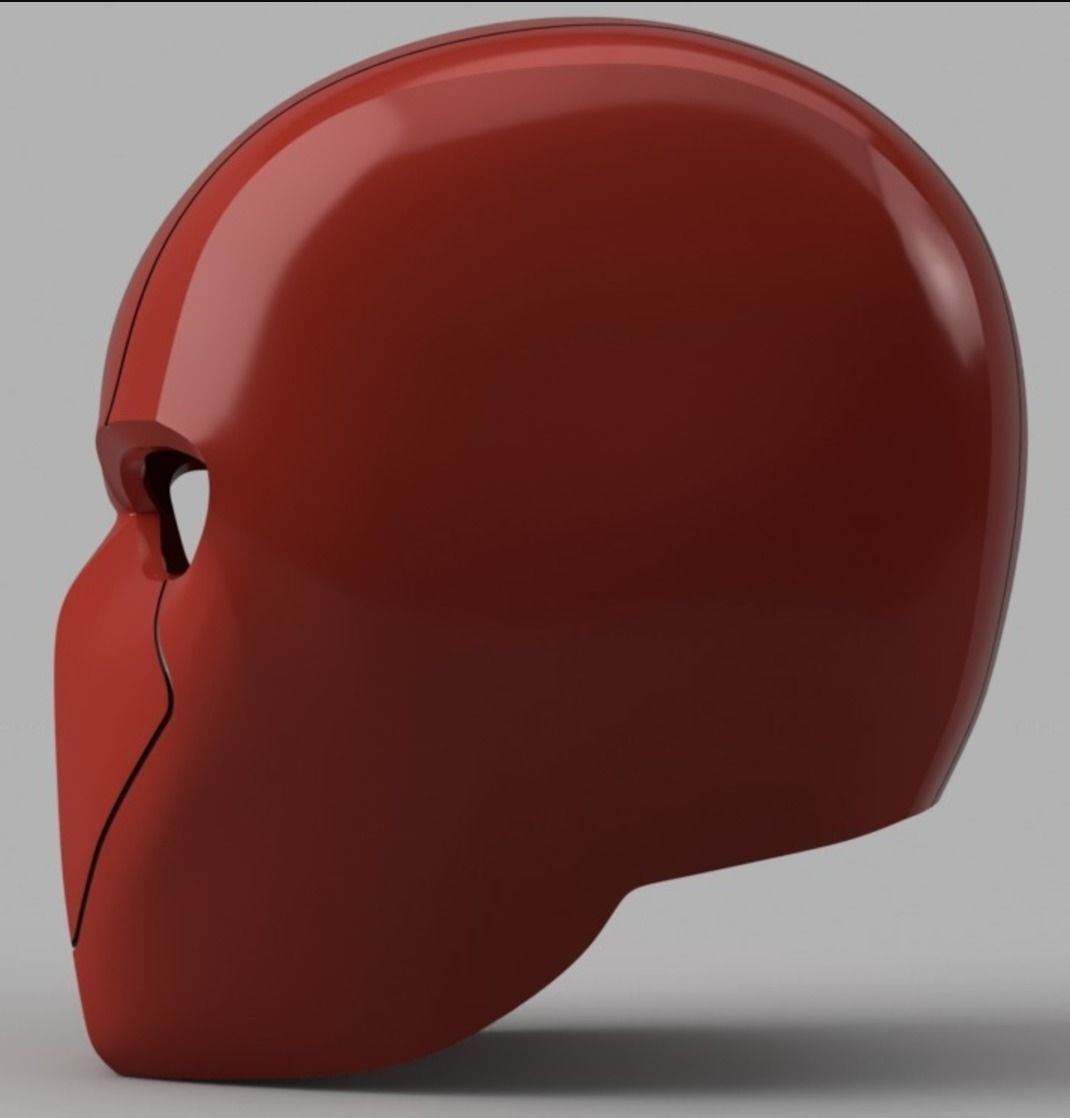 RED HOOD HELMET BATMAN 3D print model_2