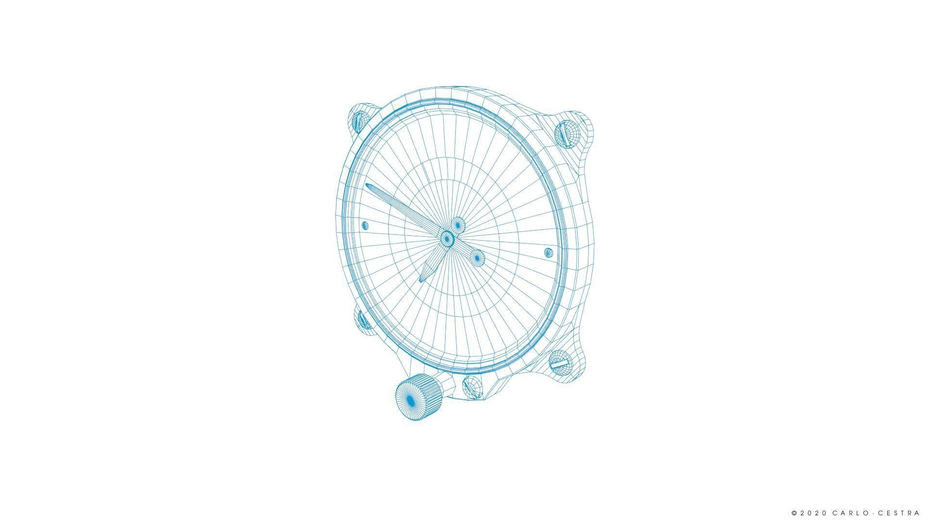 JAPANESE ALTIMETER GAUGE Low-poly 3D model_18