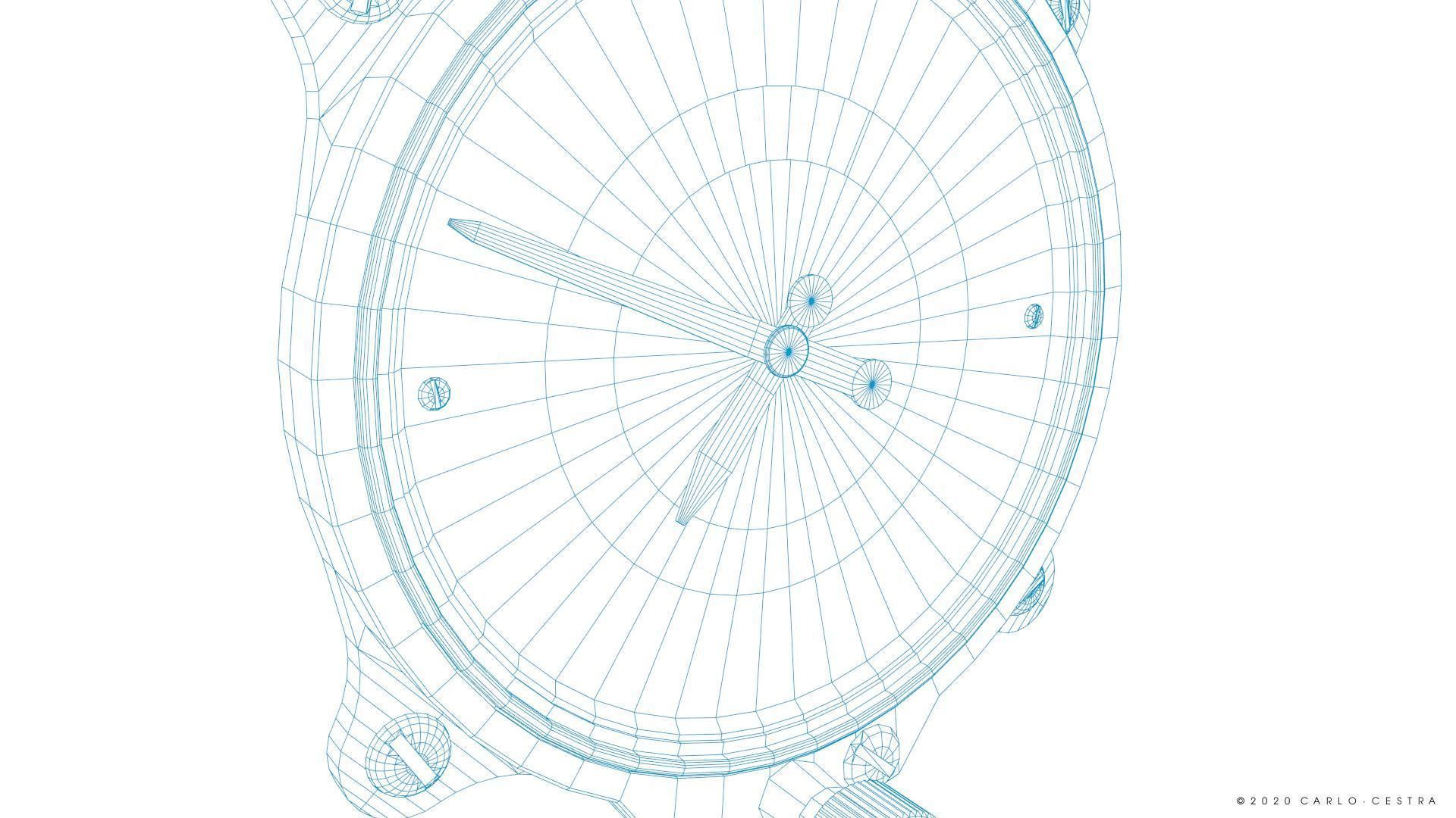 JAPANESE ALTIMETER GAUGE Low-poly 3D model_15