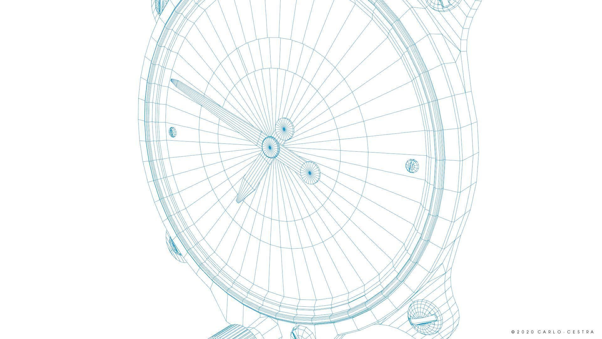 JAPANESE ALTIMETER GAUGE Low-poly 3D model_19