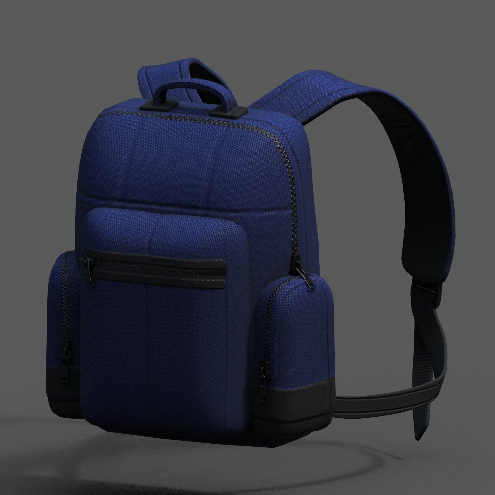 Backpack bag baggage Color 3d low poly Low-poly Low-poly 3D model_7
