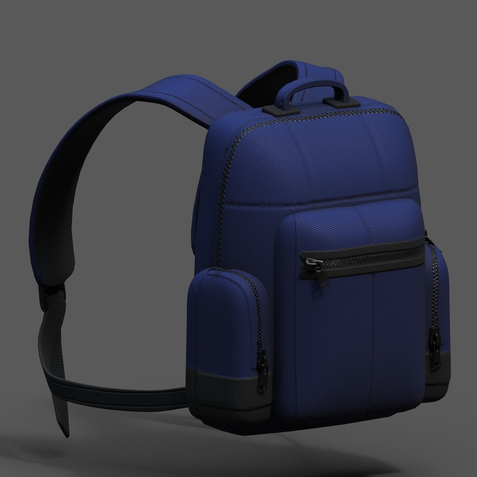 Backpack bag baggage Color 3d low poly Low-poly Low-poly 3D model_2