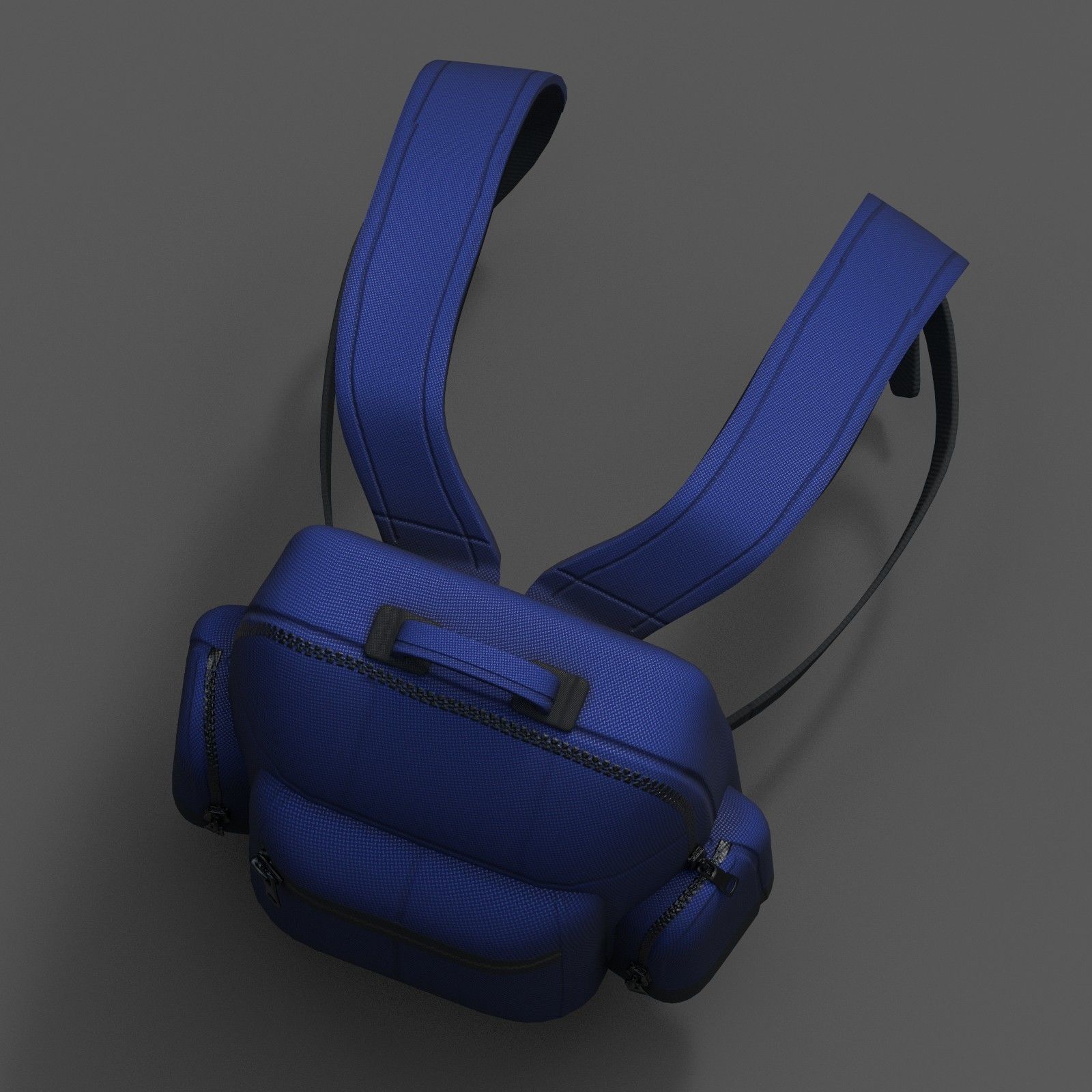 Backpack bag baggage Color 3d low poly Low-poly Low-poly 3D model_6