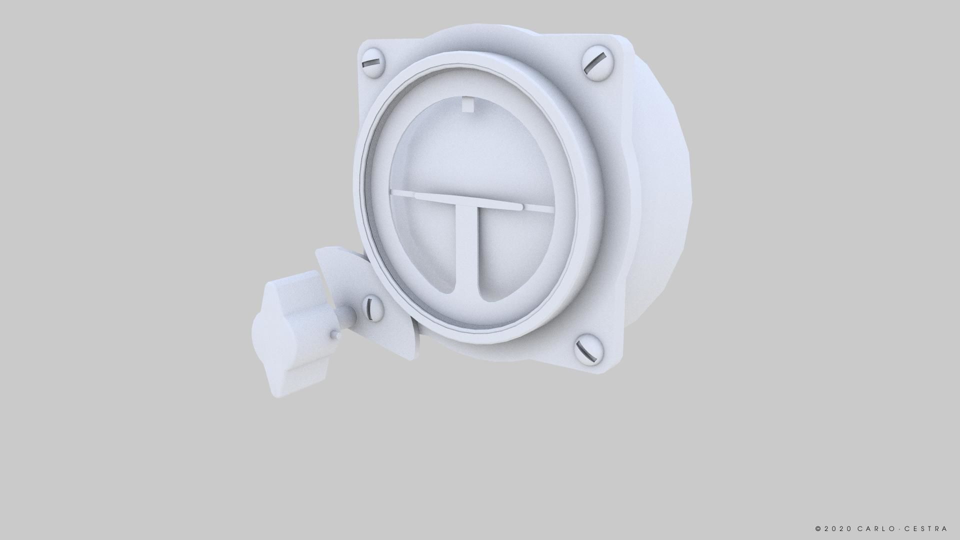JAPANESE ARTIFICIAL HORIZON Low-poly 3D model_10