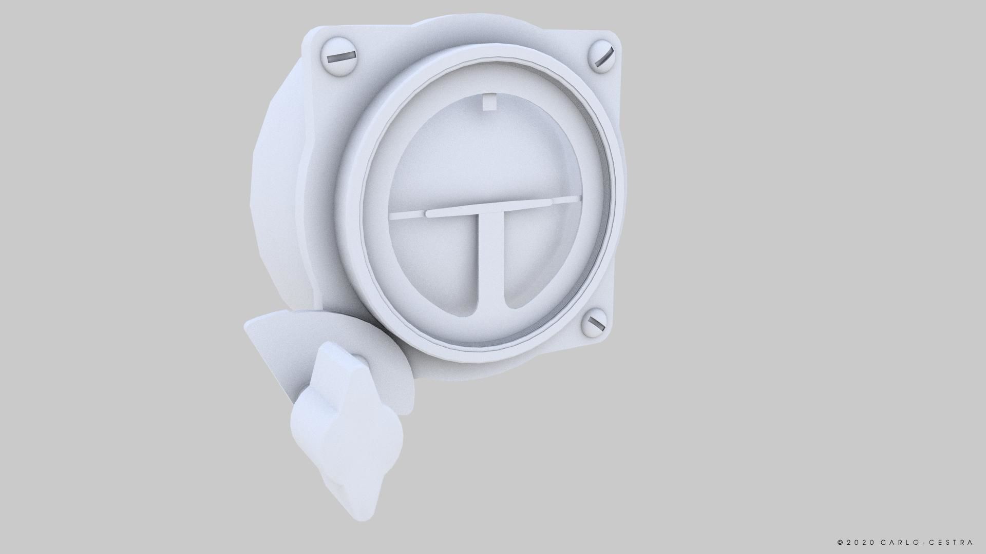 JAPANESE ARTIFICIAL HORIZON Low-poly 3D model_11