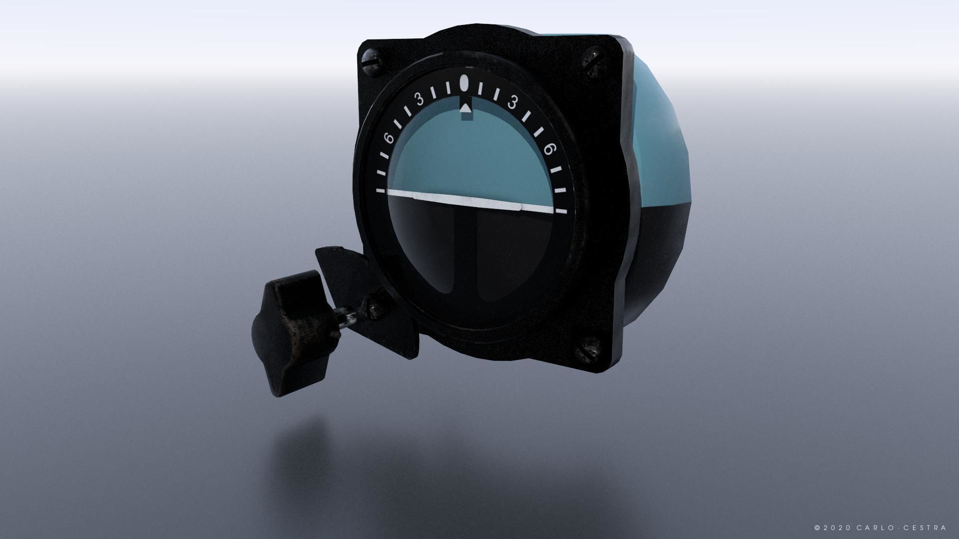 JAPANESE ARTIFICIAL HORIZON Low-poly 3D model_1