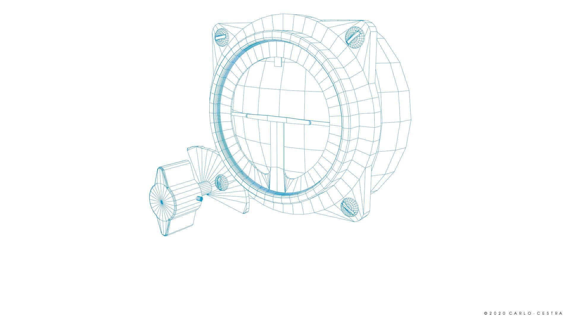 JAPANESE ARTIFICIAL HORIZON Low-poly 3D model_17