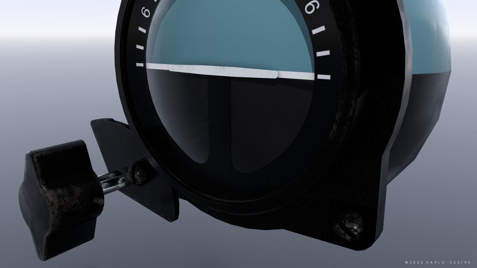 JAPANESE ARTIFICIAL HORIZON Low-poly 3D model_2
