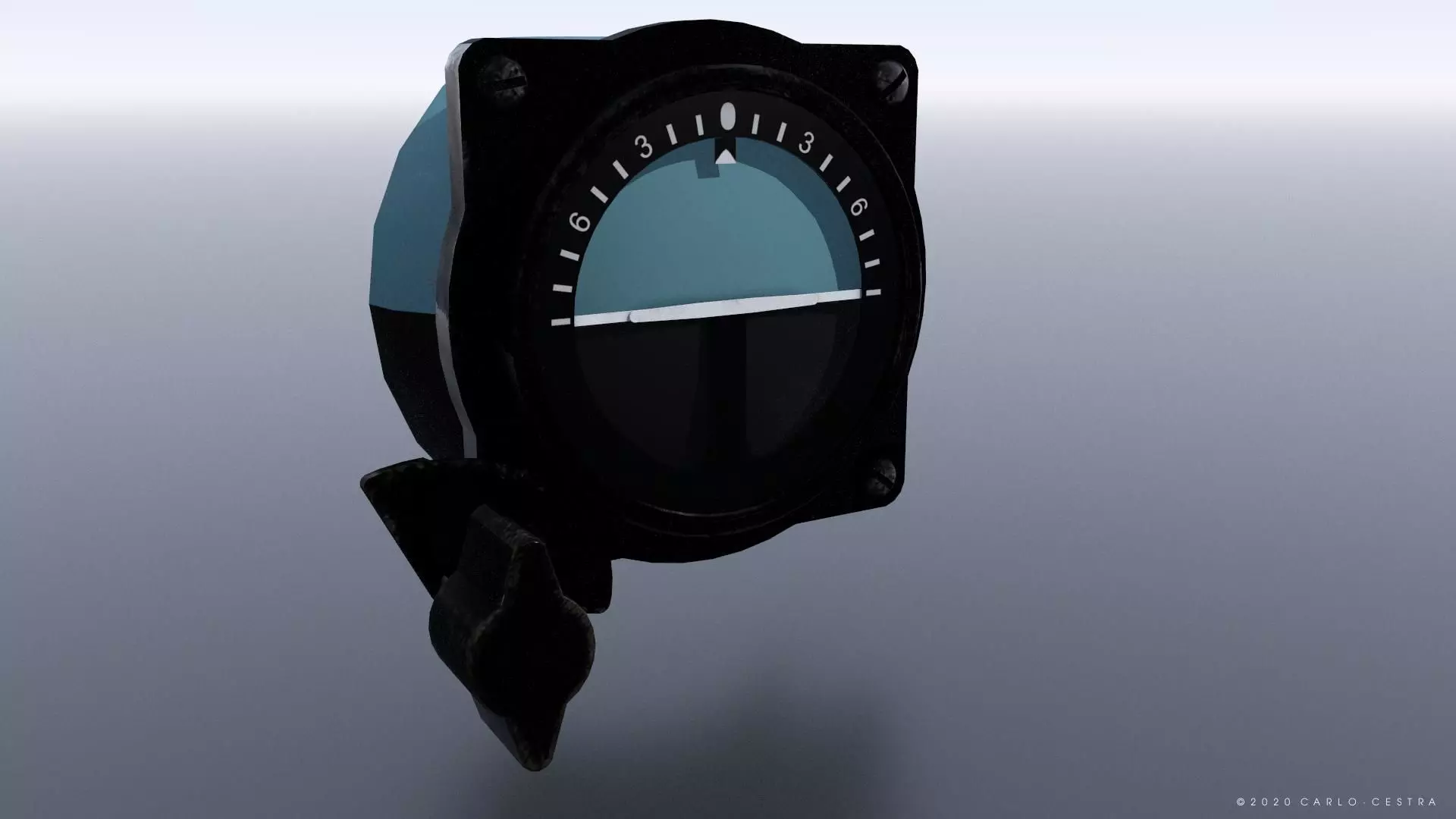 JAPANESE ARTIFICIAL HORIZON Low-poly 3D model_0