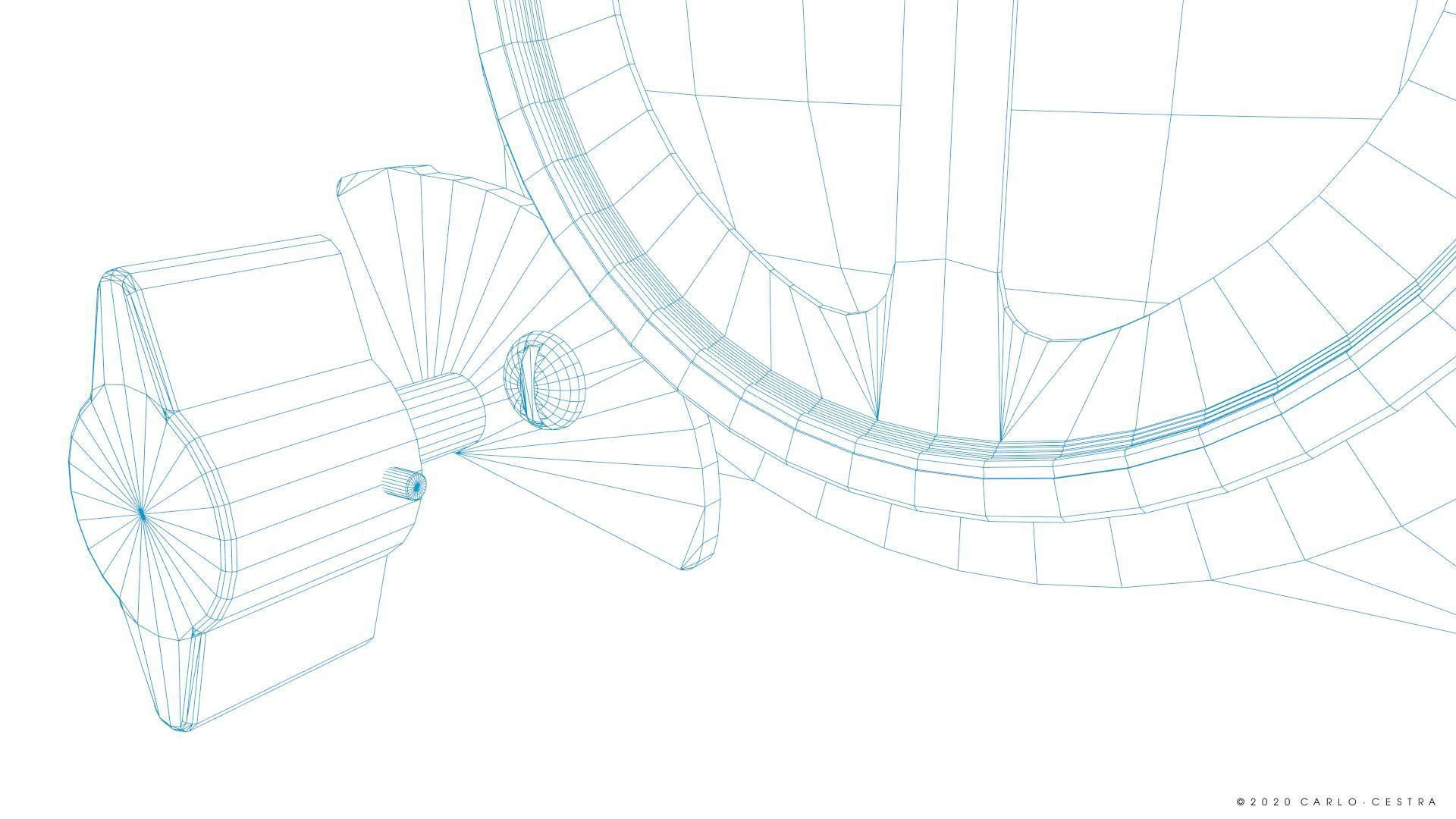 JAPANESE ARTIFICIAL HORIZON Low-poly 3D model_16