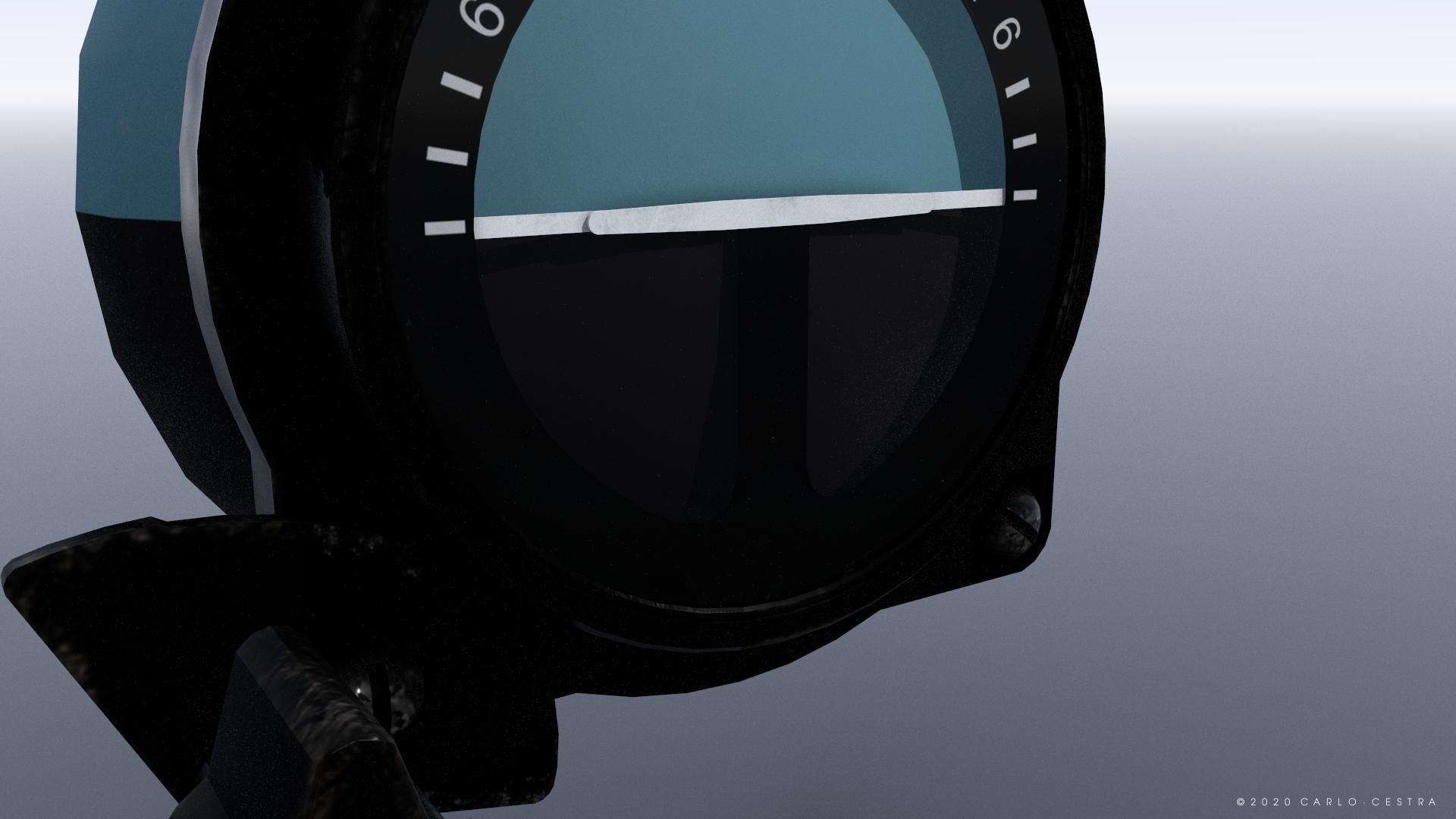 JAPANESE ARTIFICIAL HORIZON Low-poly 3D model_3