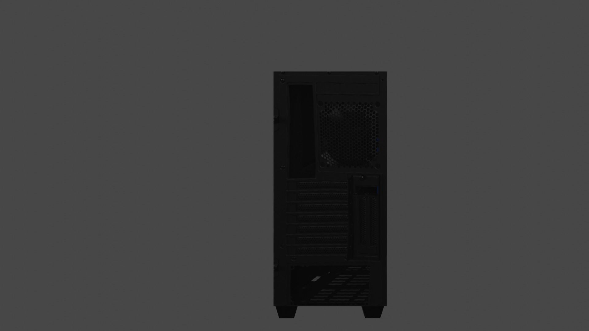Ultra Low Poly NZXT H500i Pc Case Game Ready  Low-poly 3D model_4
