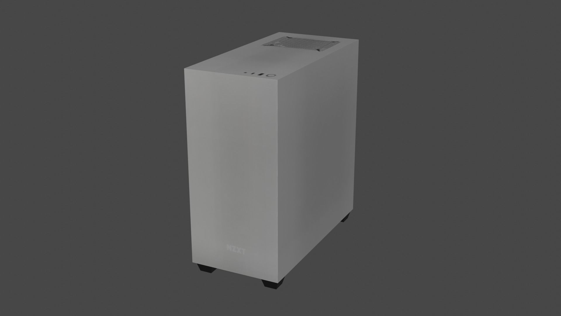 Ultra Low Poly NZXT H500i Pc Case Game Ready  Low-poly 3D model_7