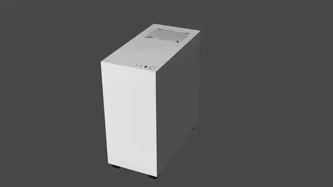 Ultra Low Poly NZXT H500i Pc Case Game Ready  Low-poly 3D model