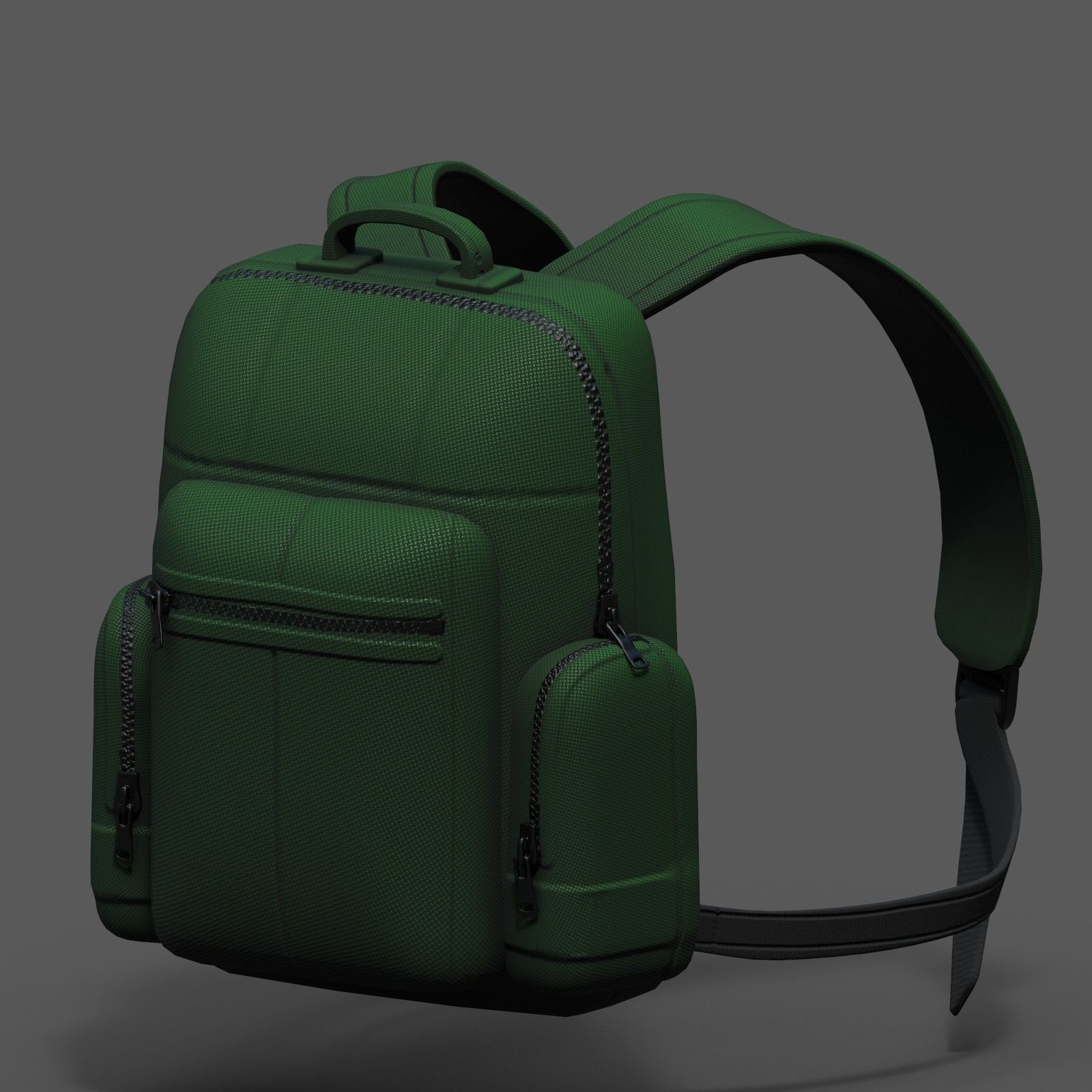 Backpack bag baggage Color 3d low poly Low-poly  Low-poly 3D model_2