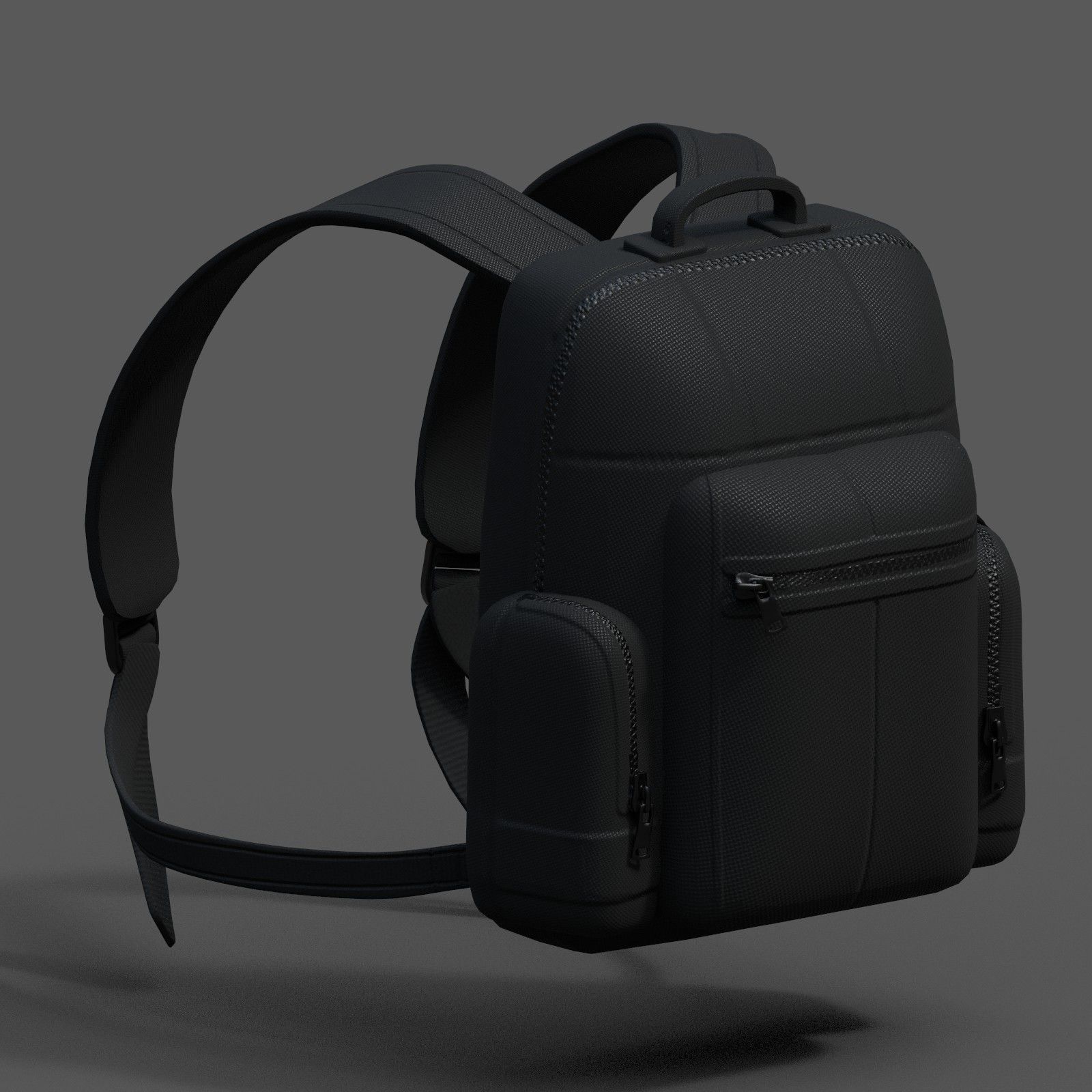 Backpack bag baggage Color 3d low poly Low-poly Low-poly 3D model_4