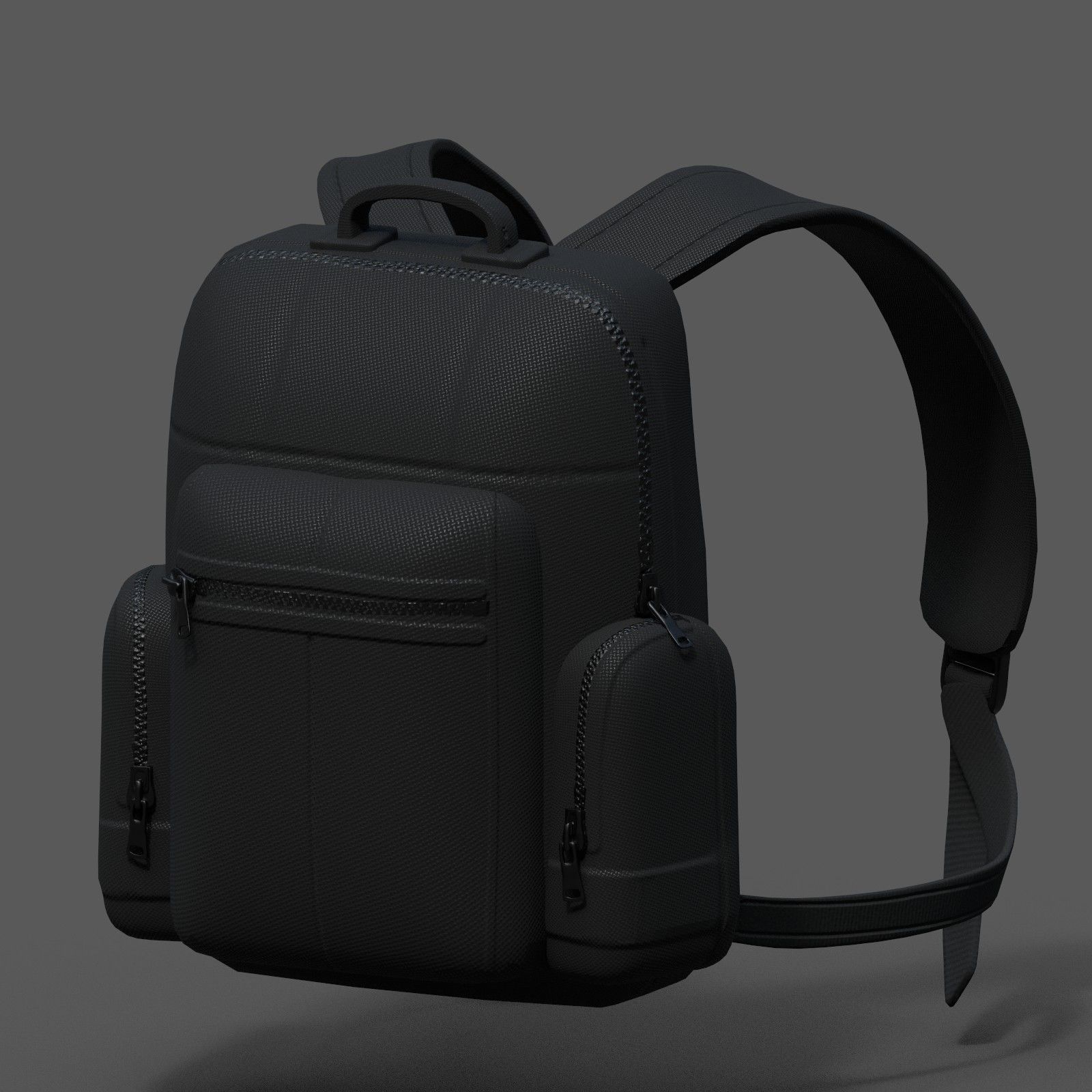Backpack bag baggage Color 3d low poly Low-poly Low-poly 3D model_2
