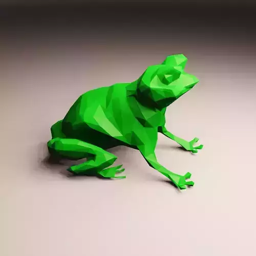 Geometric Frog Low-poly 3D model