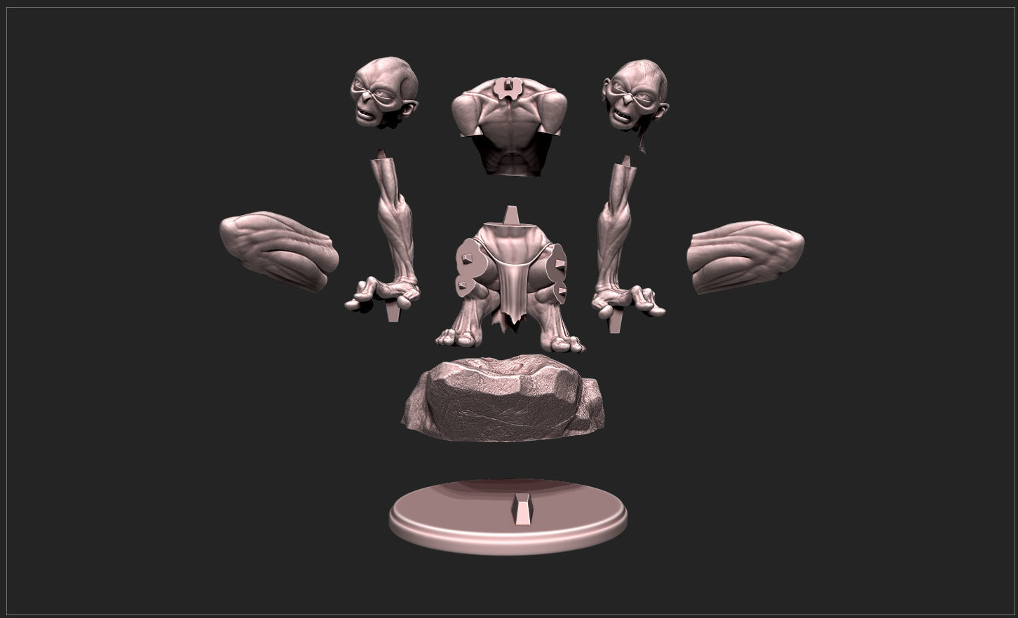 GOLLUM - THE HOBBIT - THE LORD OF THE RINGS 3D print model_6