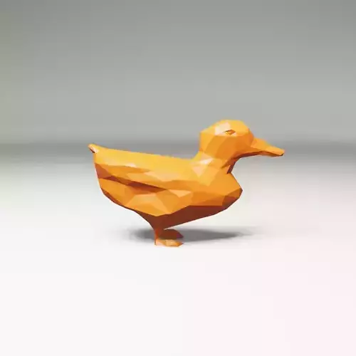 Geometric Duck Low-poly 3D model