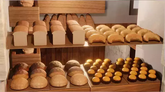 Bakery Assets 3D model
