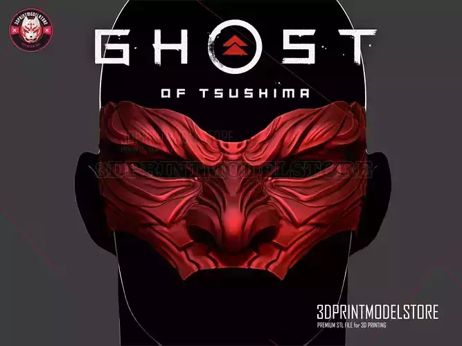 Ghost of Tsushima - Oni Mask - Sakai Japanese Samurai Helmet  3D print model