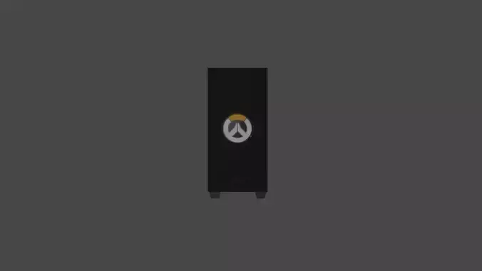 Ultra Low Poly NZXT H500i OverWatch Edition Pc Case Game Ready Free low-poly 3D model