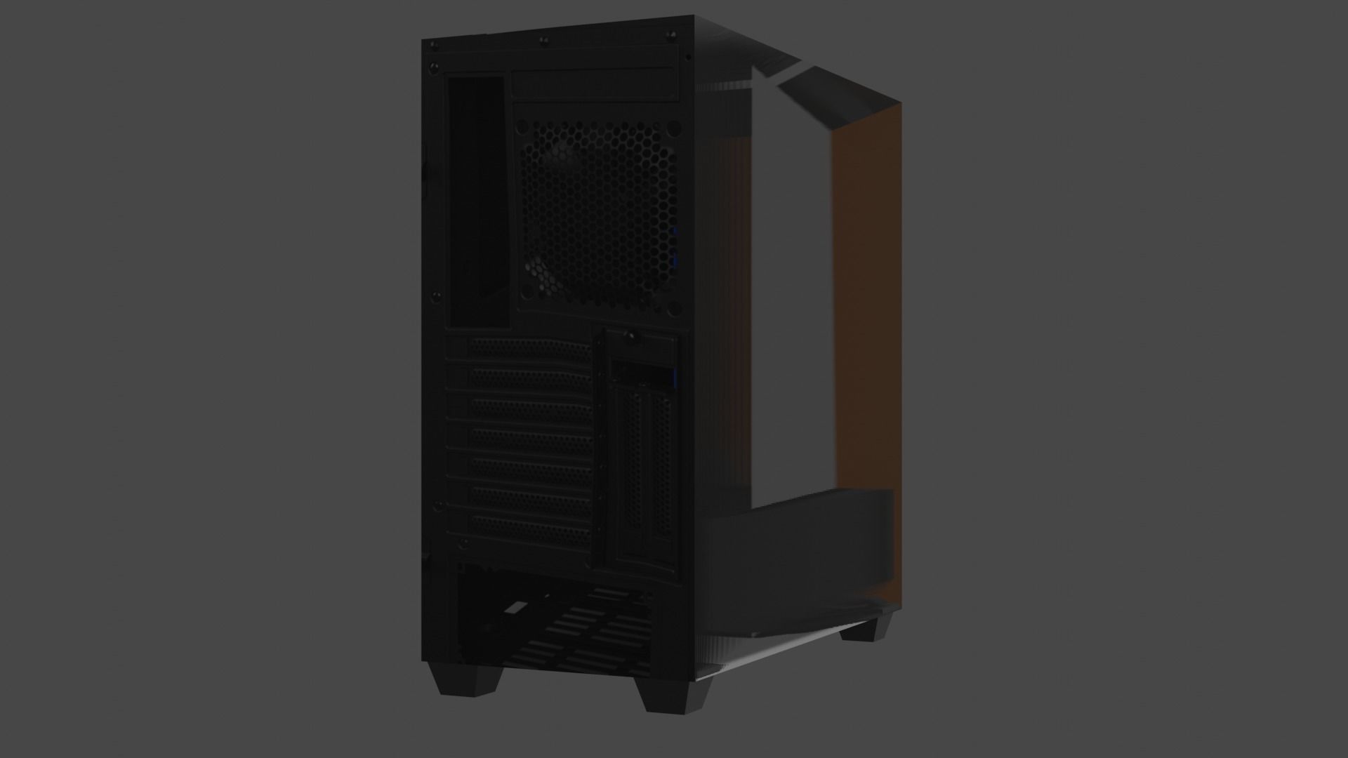 Ultra Low Poly NZXT H500i OverWatch Edition Pc Case Game Ready Free low-poly 3D model_7